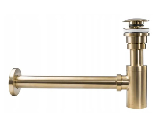 Сифон с донным клапаном универсальным Rea Gold matt A8586