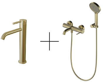 Душевая система для ванны со смесителем Oliveeka OL-639017+88239017-BG