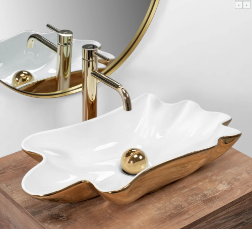 Умывальник Rea Sea Infinity White Gold U3400