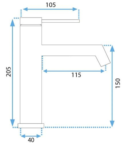 Смеситель для умывальника Rea Foss gold matt B5316