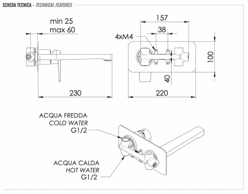 Смеситель для раковины Remer Dream D15L