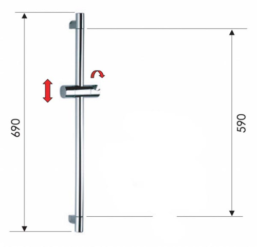 Душевая стойка 59 см Remer 315R