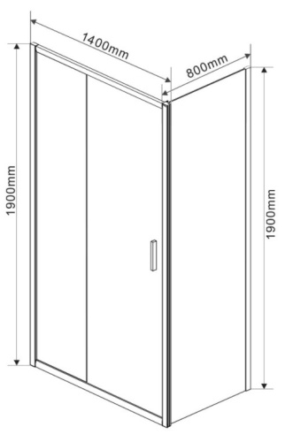 Душевой уголок Vincea Garda VSR-1G8014CLB