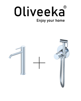 Гигиенический душ с термостатом со смесителем Oliveeka OL-829909+88239017-CR, хром