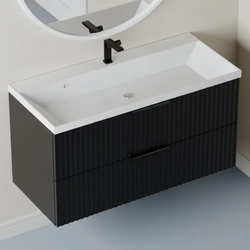 Тумба подвесная Vela Волна 80П под Classica (черный мат) черный хекси TU2282