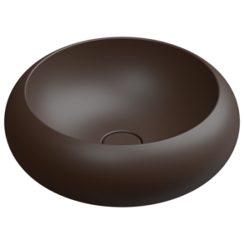 Раковина накладная 42 см GSG Ceramic Design Petra PELAV42035, Cacao Matt