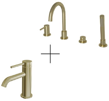 Душевая система для ванны со смесителем Oliveeka OL-669017+88139017-BG