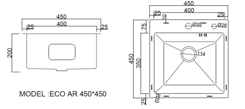 Комплект Arfeka Eco AR мойка 450*450 (настольная), коландер, дозатор satin decor millet grains