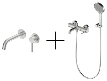 Душевая система для ванны со смесителем Oliveeka OL-639017+88869017-BN