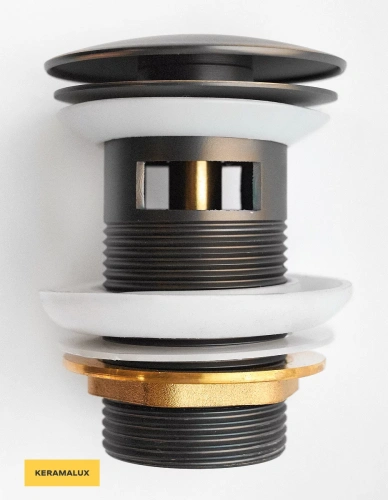 Донный клапан для раковины CeramaLux RD007 с переливом