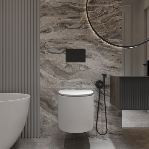 Комплект Oliveeka инсталляция OL-MQ-003 с унитазом OL-G27 и кнопкой OL-R22-MB