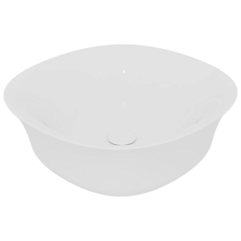 Раковина накладная 42 см GSG Ceramic Design Flut FLLAVFSQU42000, белый глянцевый