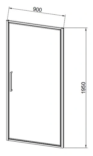 Душевая дверь Vincea Slim 8mm VDP-4SL900CLGM