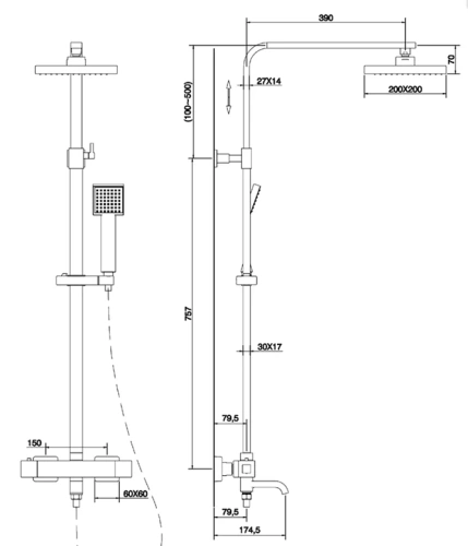Душевая система Vivi Felice 1160