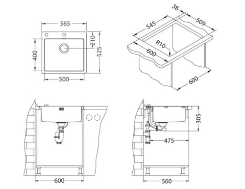 Мойка для кухни Alveus PURE 20 new KMB-90 465x525 1149510