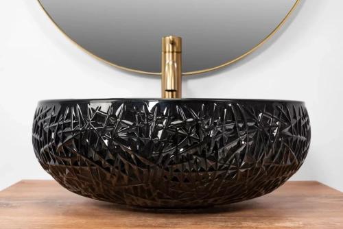 Умывальник Rea Ice black U6660