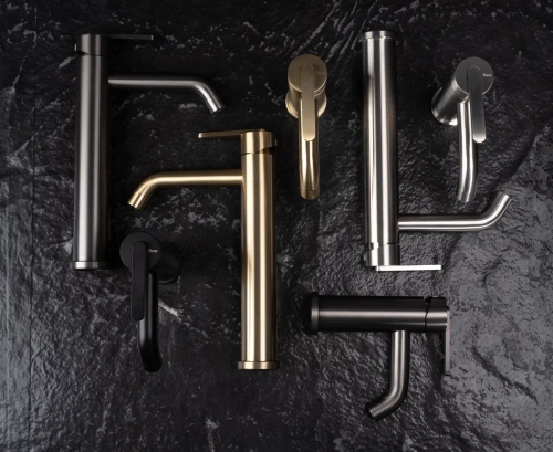 Смеситель для умывальника Rea Ontario gold matt B5509