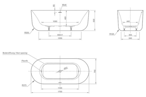 Ванна акриловая Knief Nice 0100-260