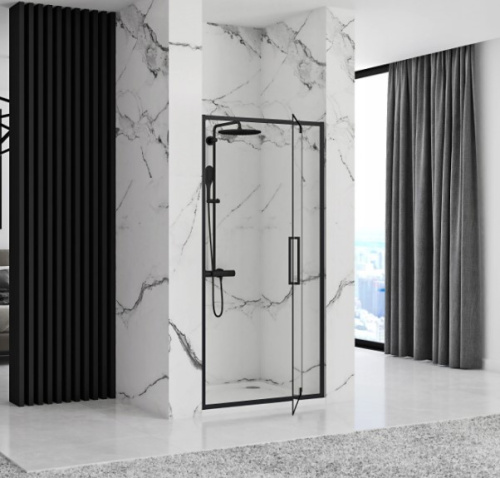 Душевая дверь Rea Rapid Swing black 90 K6409