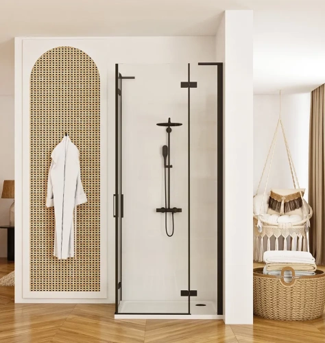 Душевой уголок Rea Hugo Double black 90x90 K6601