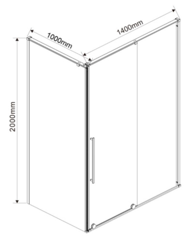 Душевой уголок Vincea Arno VSR-1A1014CL