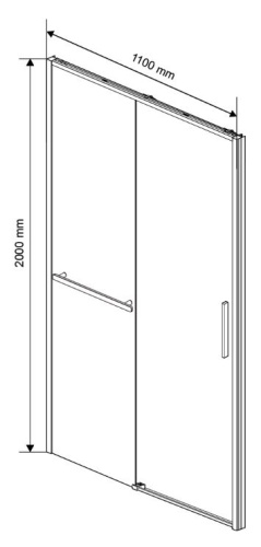 Душевая дверь Vincea Slim Soft VDS-1SS110CLG