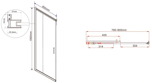 Душевой уголок Vincea Garda VSS-1G8010CLGM