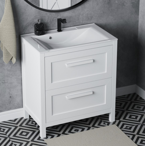 Тумба напольная Vela Фаворит массив 75Н (белый) под Milen TU69103