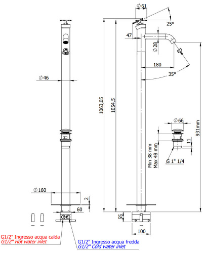 Смеситель для раковины Remer Chrono CH18