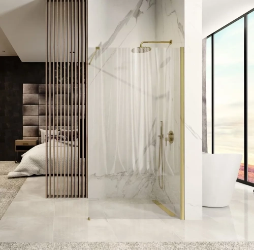 Душевая стенка Rea Aero gold matt 90x195 K4700