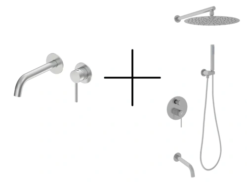 Набор душевой со смесителем Oliveeka OL-88939017+88869017-BN