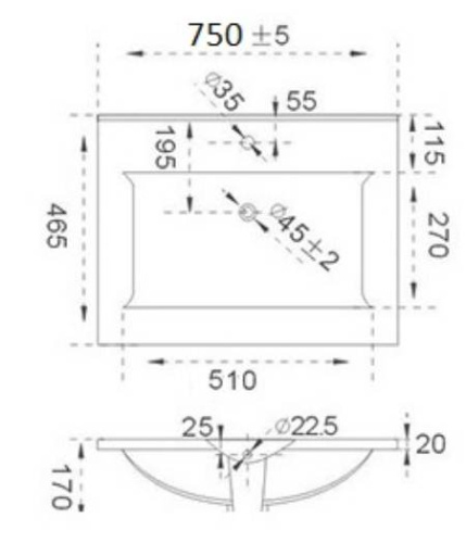 Умывальник CeramaLux 807-75