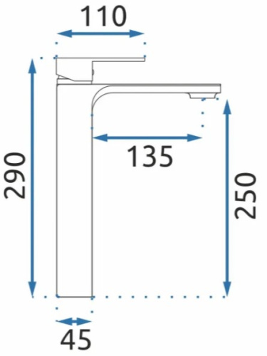 Смеситель для умывальника Rea Urban Gold B9912