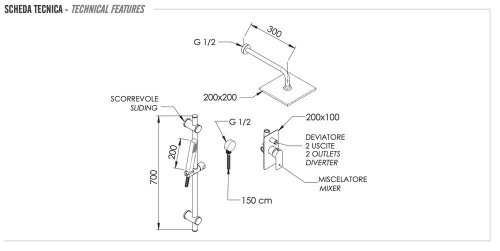 Душевая система Remer Infinity I09S07O