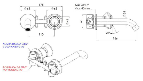 Смеситель для раковины Remer Element ET15PNO, черный матовый