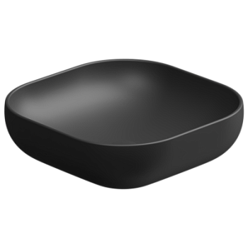 Раковина накладная 45 см GSG Ceramic Design Easy EALAVQU45003, черный матовый