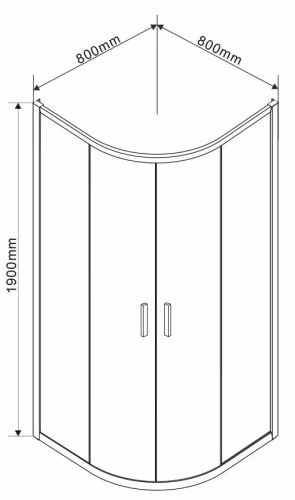 Душевой уголок Vincea Garda VSQ-1G800CL
