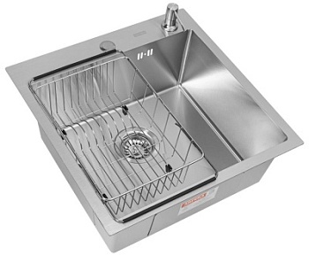 Комплект Arfeka Eco AR мойка 500*500, коландер F, дозатор satin