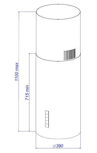 Вытяжка кухонная Zorg NITRA 1260 39 S черная