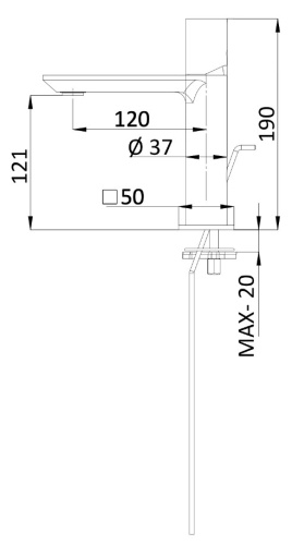 Смеситель для раковины Remer Edge EG710BO, белый матовый
