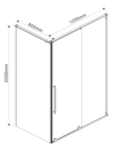 Душевой уголок Vincea Arno VSR-1A8012CL