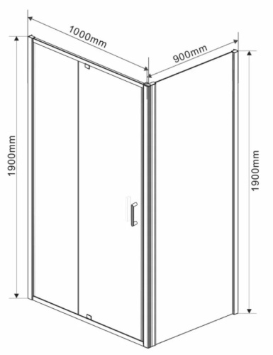 Душевой уголок Vincea Intra VSR-1I901090CH
