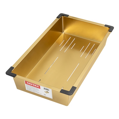 Комплект Arfeka Eco AR мойка 700*500, коландер G, дозатор gold