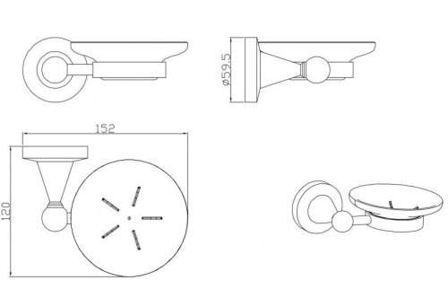 Мыльница CeramaLux Luxury 57504