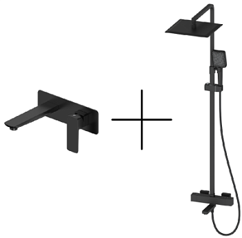 Душевая стойка со смесителем Oliveeka OL-739901+869003-MB