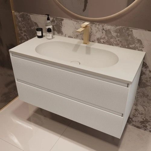 Тумба подвесная Vincea Welle 1000 M.White Soft-touch VMC-2WL100MW