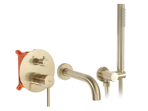 Смеситель для ванны Rea Lungo gold matt B7503