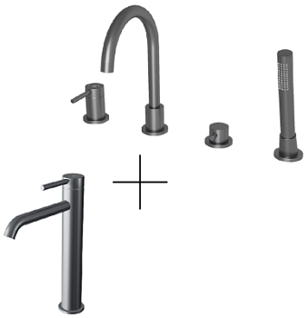 Душевая система для ванны со смесителем Oliveeka OL-669017+88239017-BGM