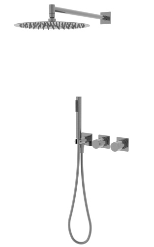 Душевой комплект Vincea Alto VSFW-6AL1GM встраиваемый, 2 режима, вороненая сталь