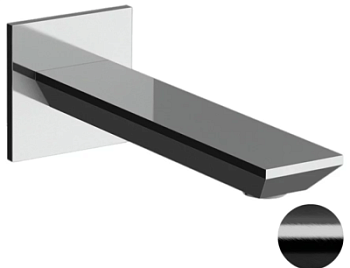 Излив настенный 18 см Remer Edge 91EGCFP, черный брашированный хром